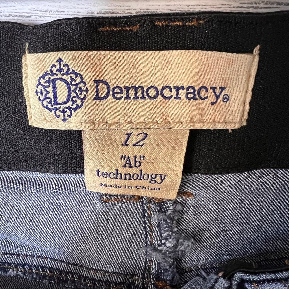 Democracy Jeans Womens Size 12 Skyrise Ankle Skimmer Ab Technology Dark Wash - Picture 2 of 16